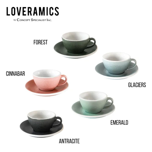 Loveramics Egg Collection Mineral Colours Porcelain Flat White Cup and Saucer 150ml