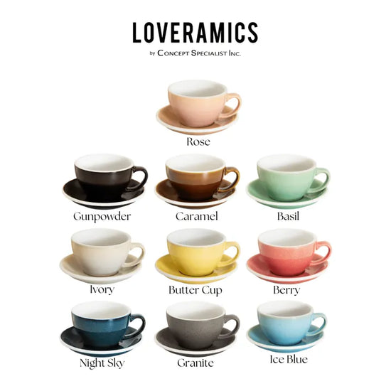 Loveramics Egg Collection Potter Colours Flat White Cup & Saucer 150ml