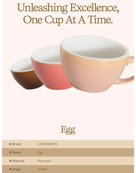 Loveramics Egg Collection Regular Colours Flat White Cup & Saucer 150ml