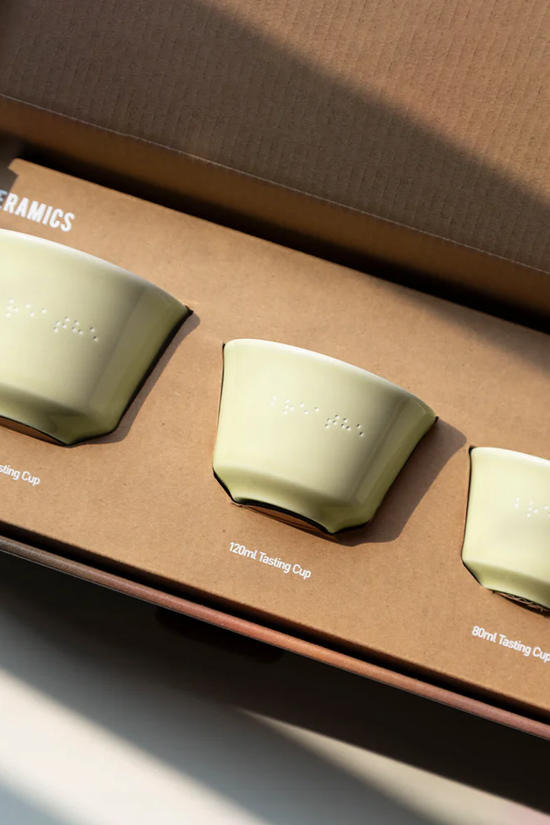 Loveramics Mikael Jasin Collection Tas ting Cup Gift Set with Braille Engraved Set