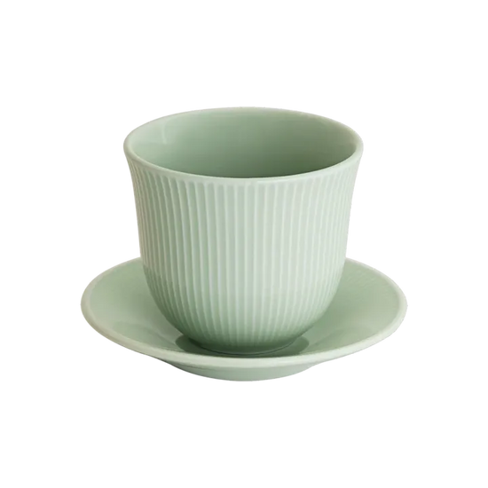 Loveramics Embossed Tasting Cup and 13cm Embossed Plate 150ml