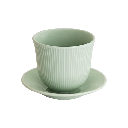 Loveramics Embossed Tasting Cup and 13cm Embossed Plate 80ml