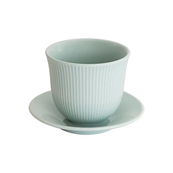 Loveramics Embossed Tasting Cup and 13cm Embossed Plate 150ml