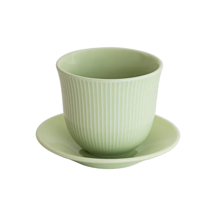 Loveramics Embossed Tasting Cup and 13cm Embossed Plate 150ml