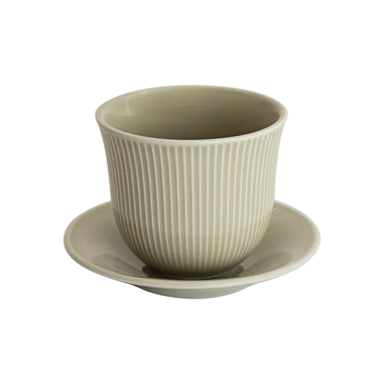 Loveramics Embossed Tasting Cup and 13cm Embossed Plate 150ml