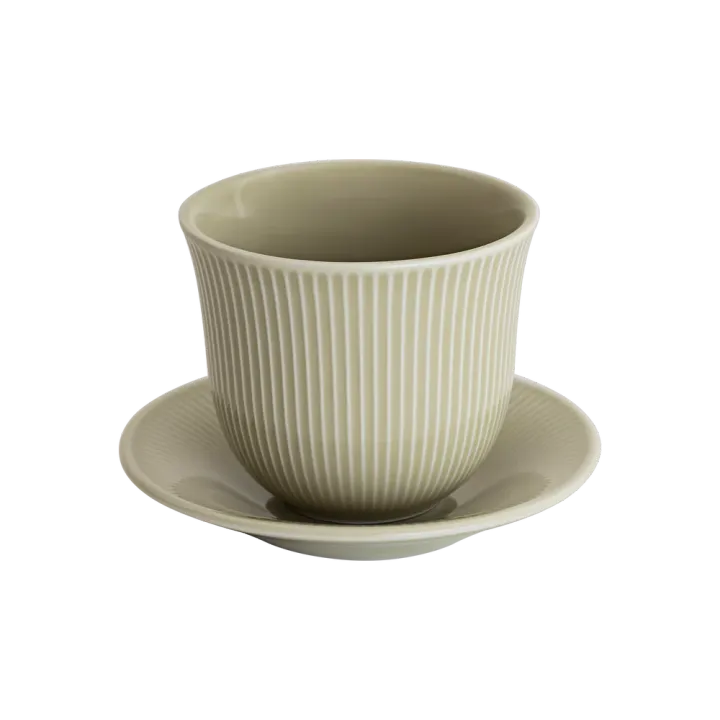 Loveramics Embossed Tasting Cup and 13cm Embossed Plate 150ml