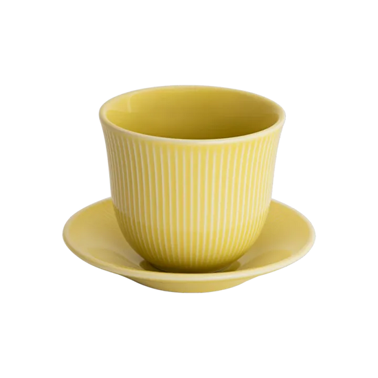 Loveramics Embossed Tasting Cup and 13cm Embossed Plate 150ml