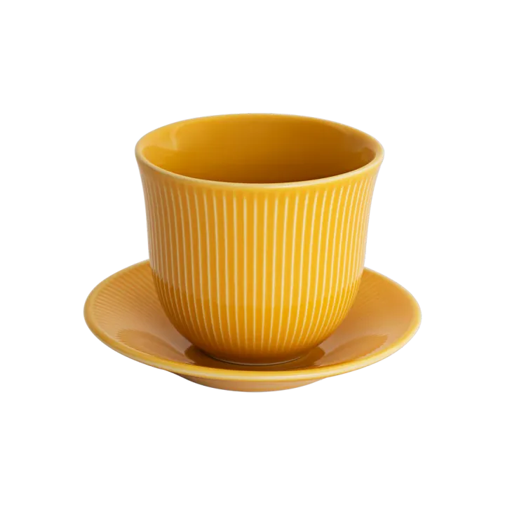 Loveramics Embossed Tasting Cup and 13cm Embossed Plate 150ml