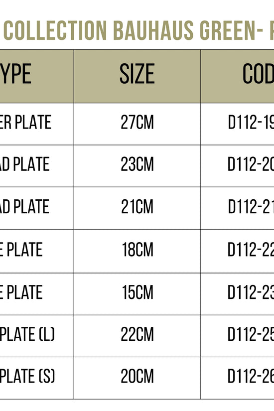Loveramics Stone Tablewear Collection Bauhaus Green - Plates