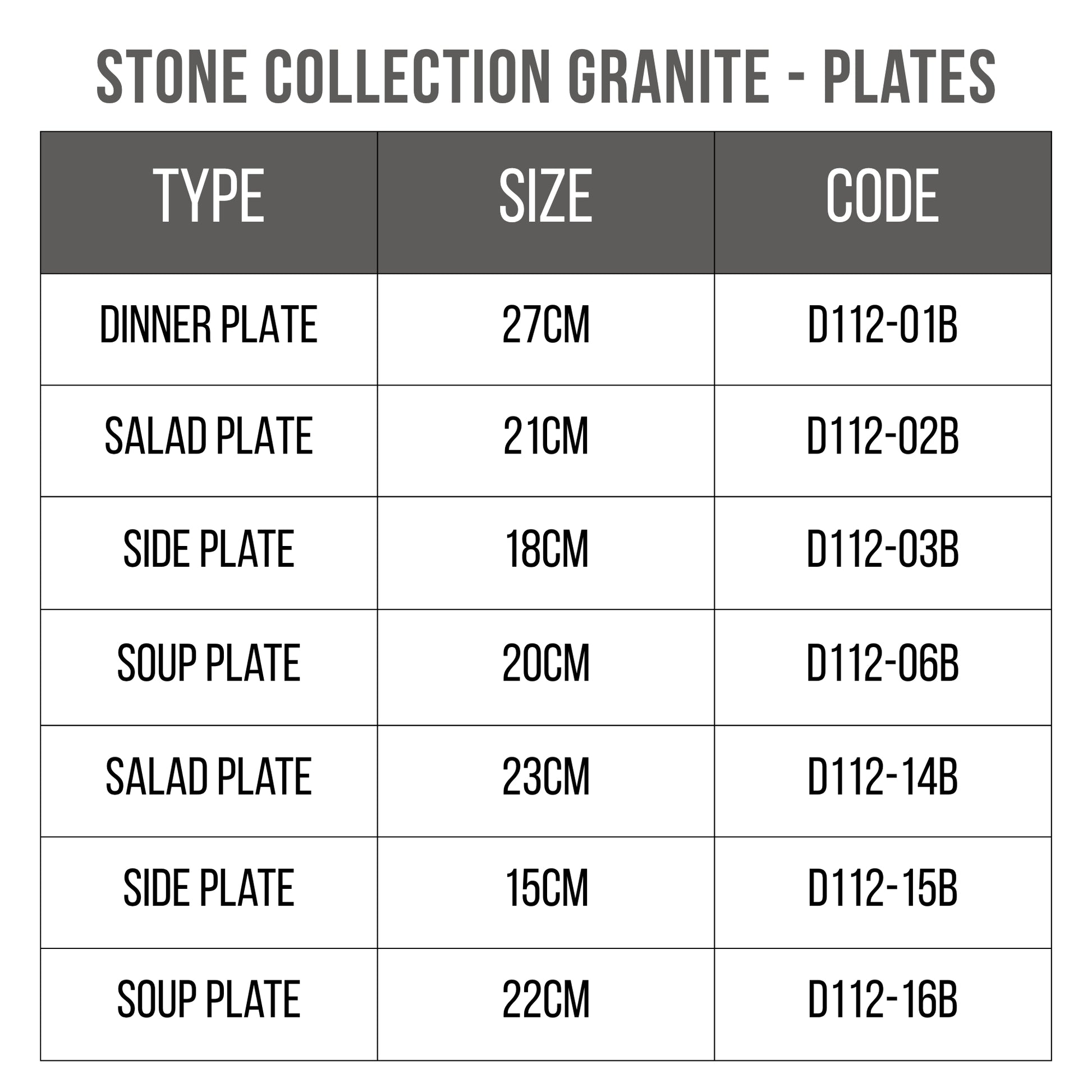 Loveramics Stone Tablewear Collection Granite - Plates