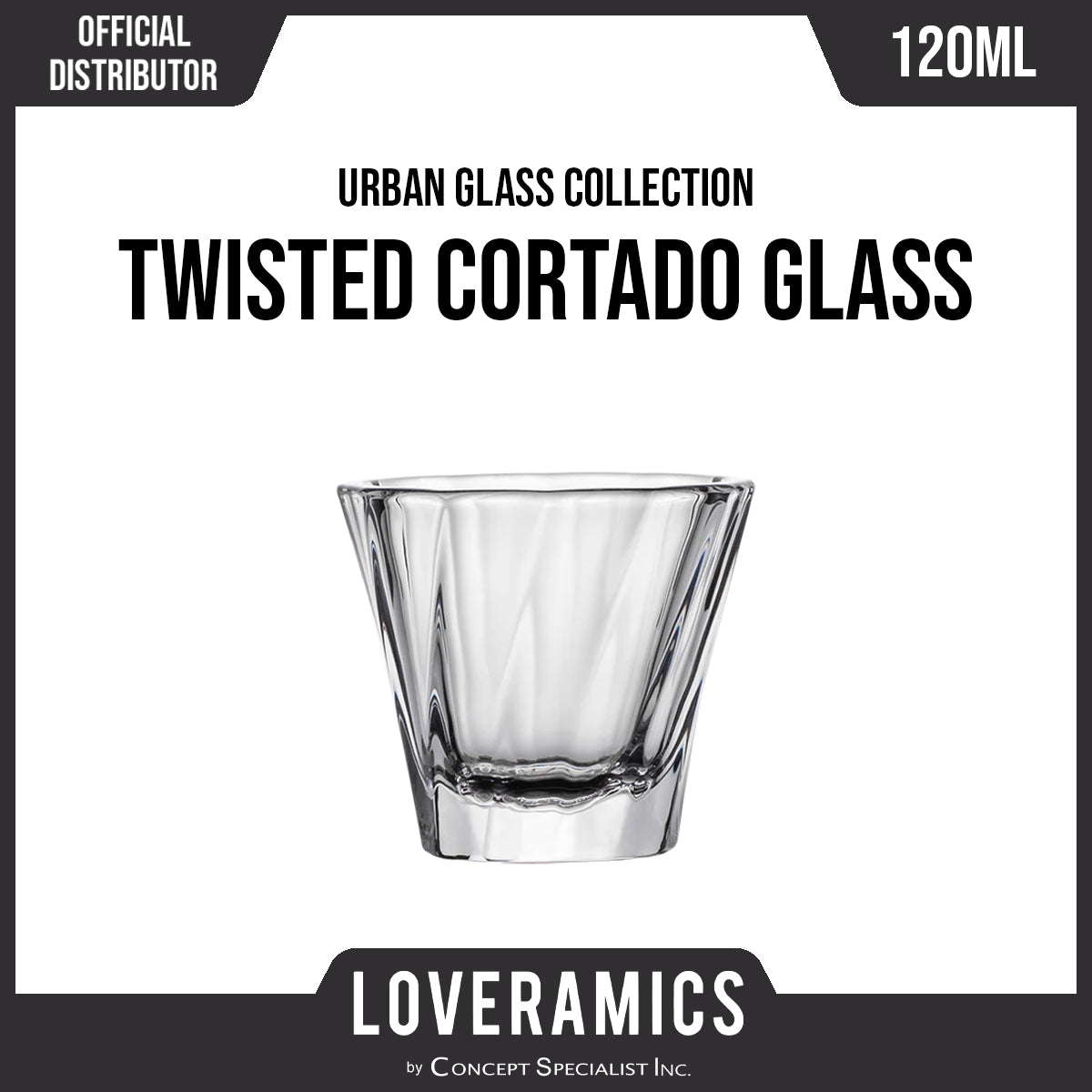 Loveramics Urban Glass Twisted Cortado Glass 120ml