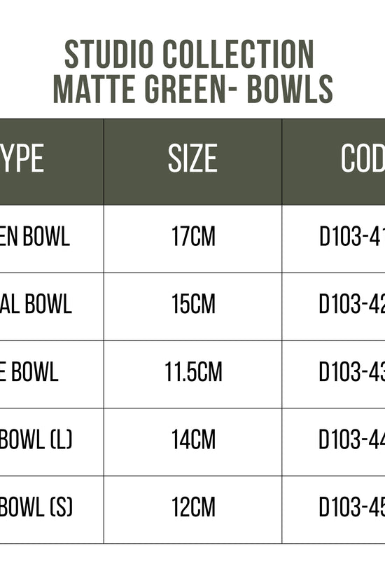 Loveramics Studio Dining Collection Matte Dark Green - Bowls