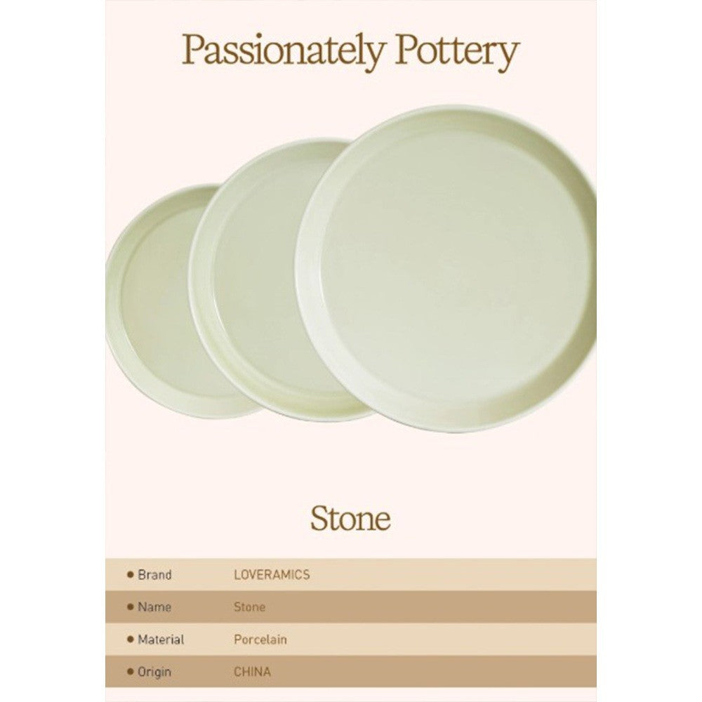 Loveramics Stone Tablewear Collection Bauhaus Green - Plates