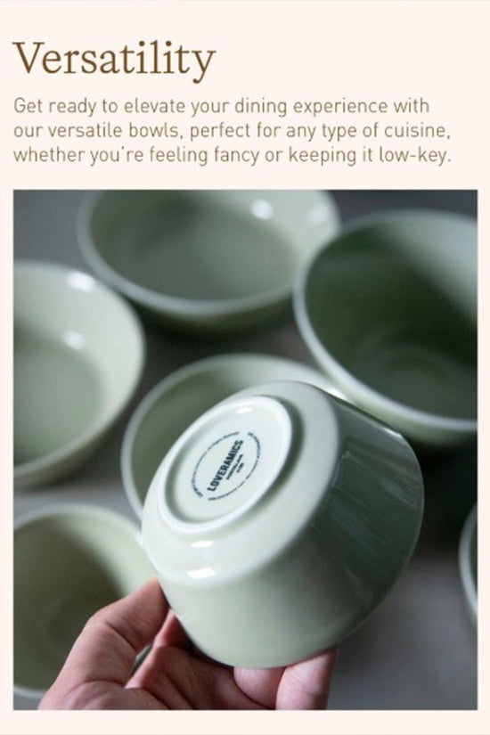 Loveramics Stone Tablewear Collection Bauhaus Green - Bowls