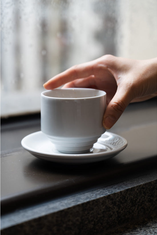 Loveramics Deco Collection 165ml Flat White Cup and 13cm Shared Saucer