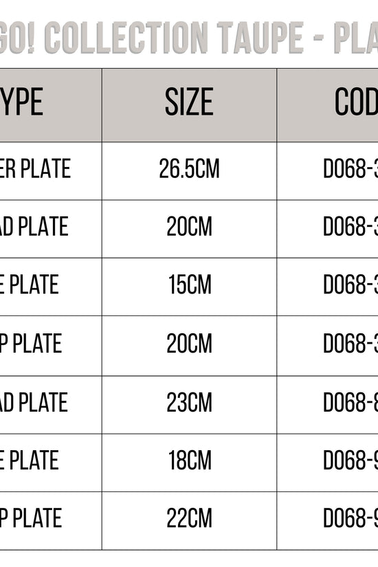 Loveramics Er-go! Collection Taupe - Plates