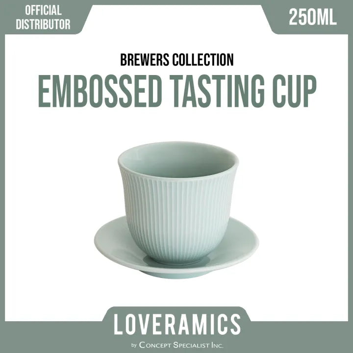 Loveramics Embossed Tasting Cup and 13cm Embossed Plate 150ml